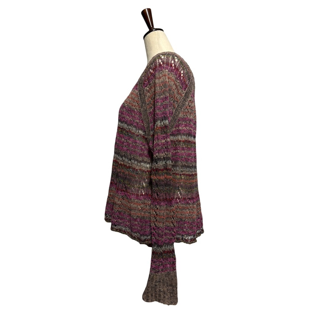 Free People โข Lost In The Forest Pullover Sweater Faded Rose S ASO Violet Harmon - Picture 3 of 10